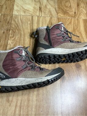 Merrell Antora Sneaker Marron Waterproof Lace-Up Snow Boots J066930 Womens 7